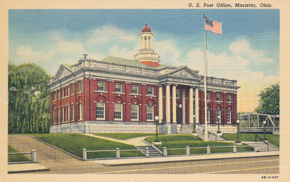 Marietta, Ohio Post Office Post Card