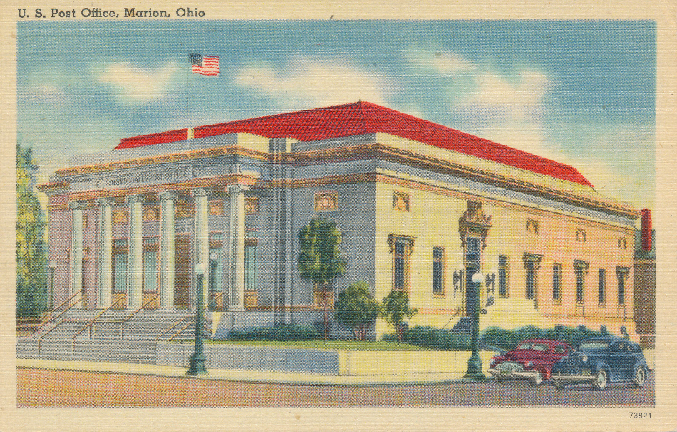 Marion, Ohio Post Office Post Card