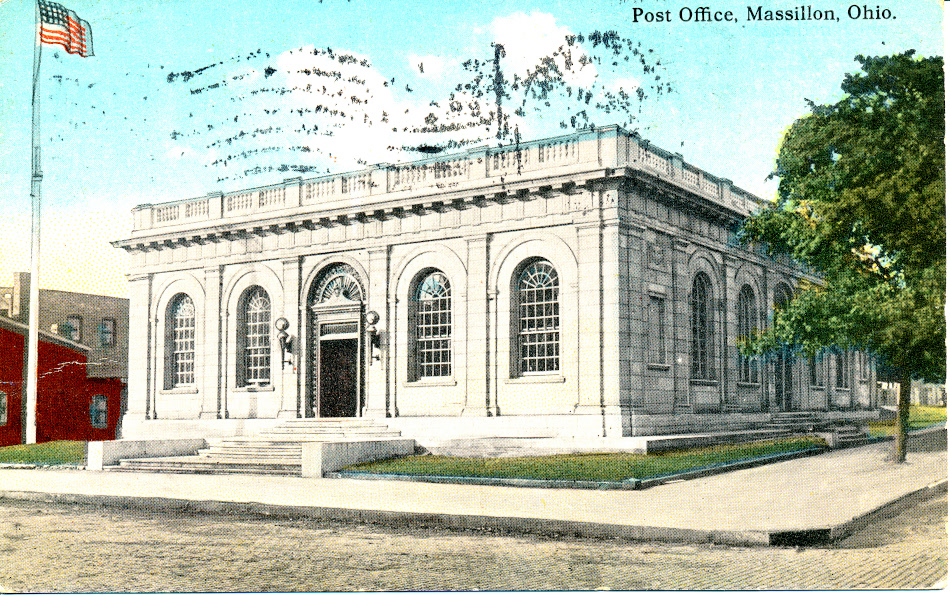 Massillon, Ohio Post Office Post Card