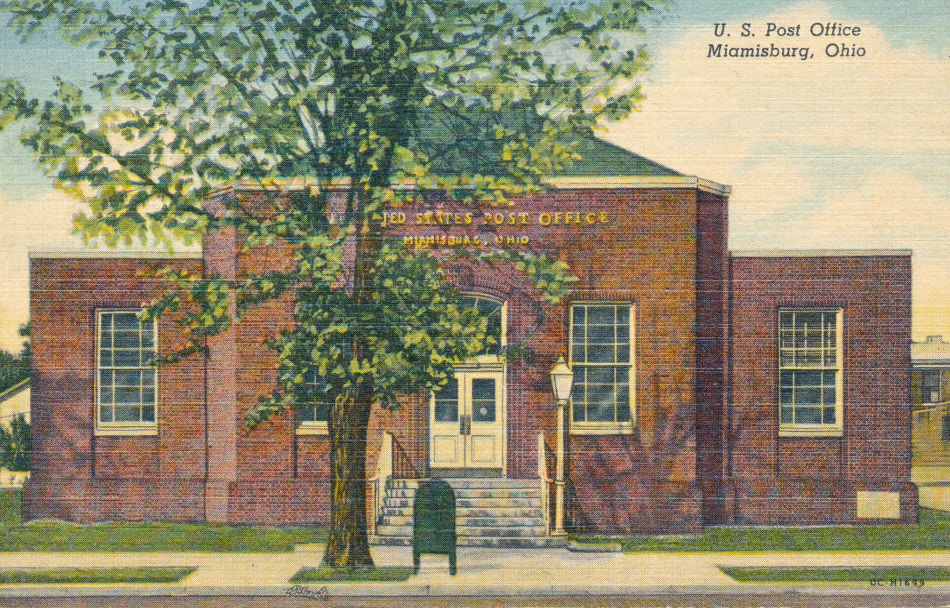 Miamisburg, Ohio Post Office Post Card