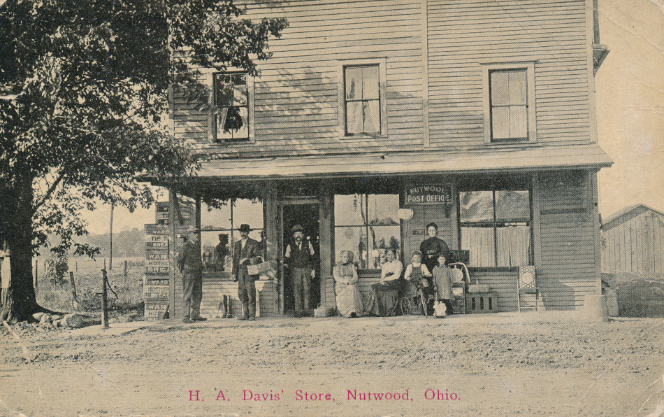 Nutwood, Ohio Post Office Post Card