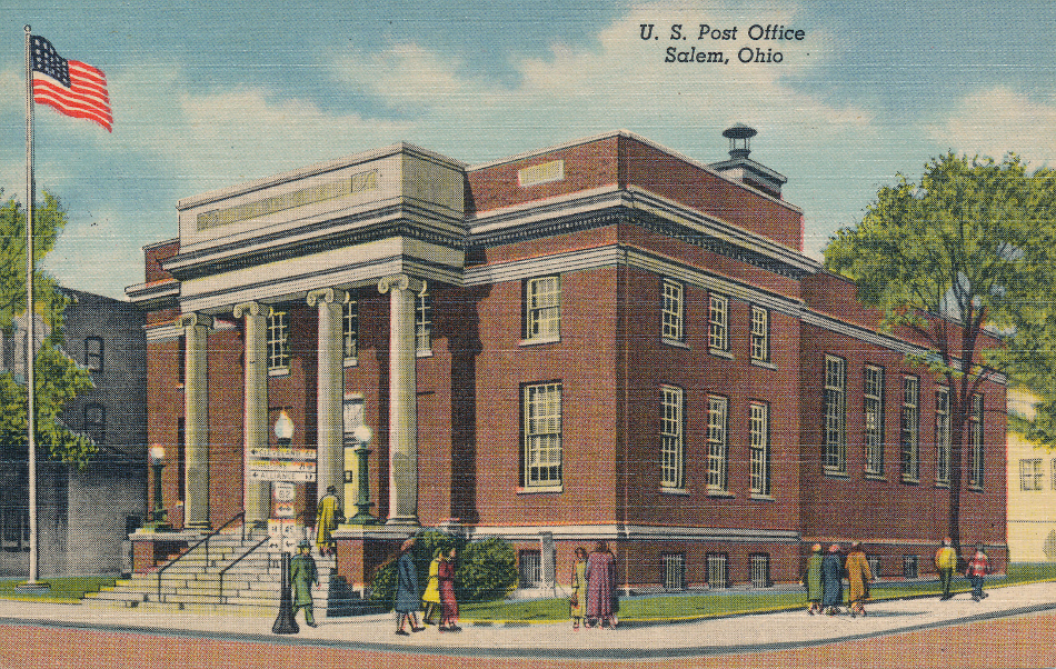 Salem, Ohio Post Office Post Card