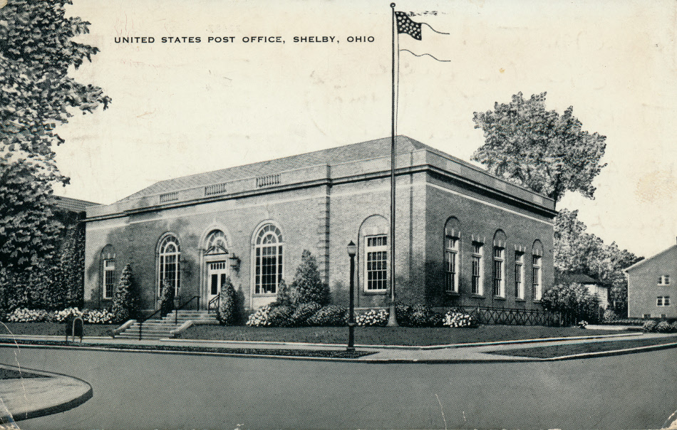 Shelby, Ohio Post Office Post Card