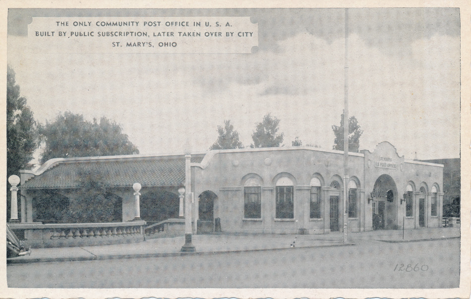 St Marys, Ohio Post Office Post Card