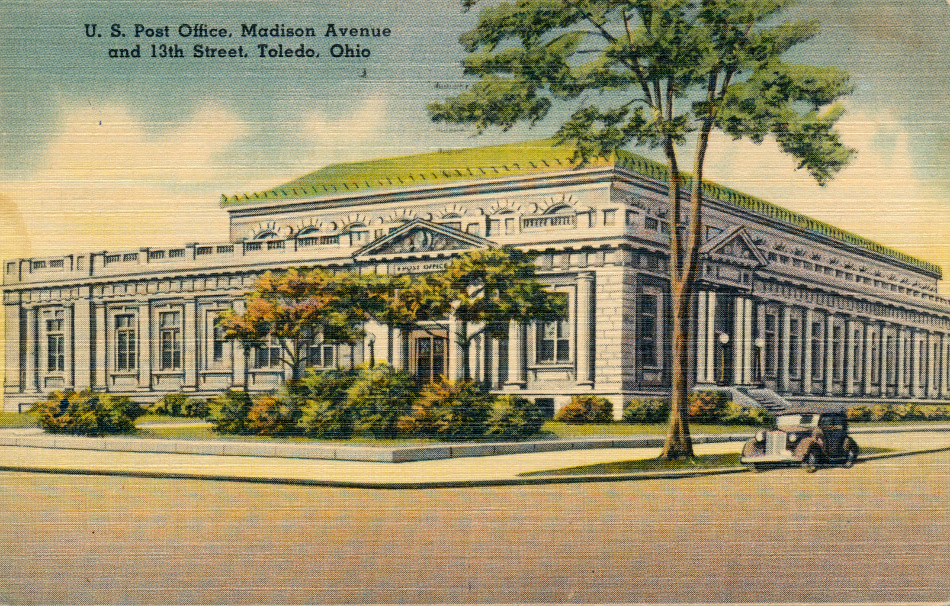 Toledo, Ohio Post Office Post Card