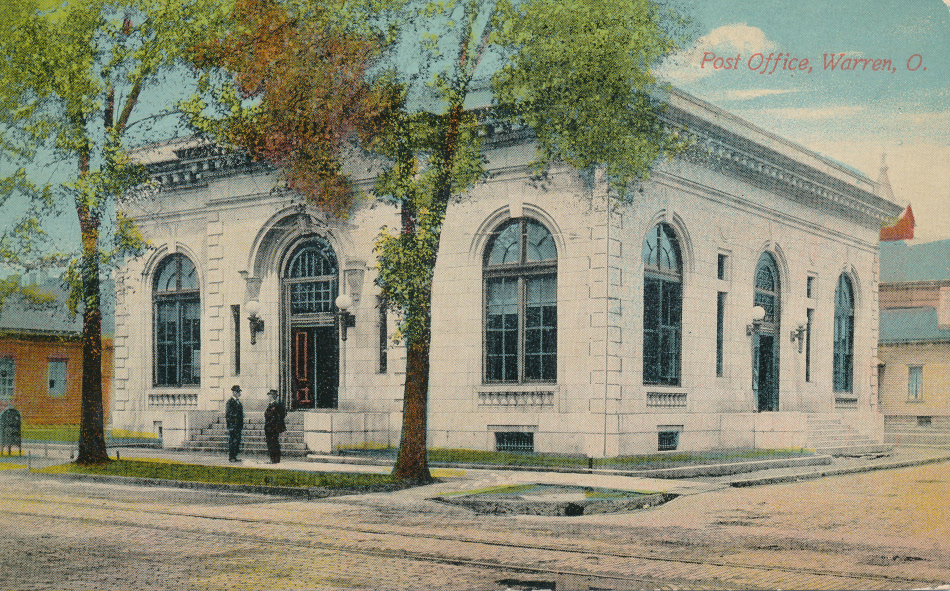 Warren, Ohio Post Office Post Card