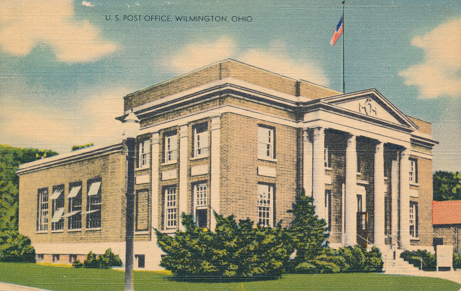 Wilmington, Ohio Post Office Post Card