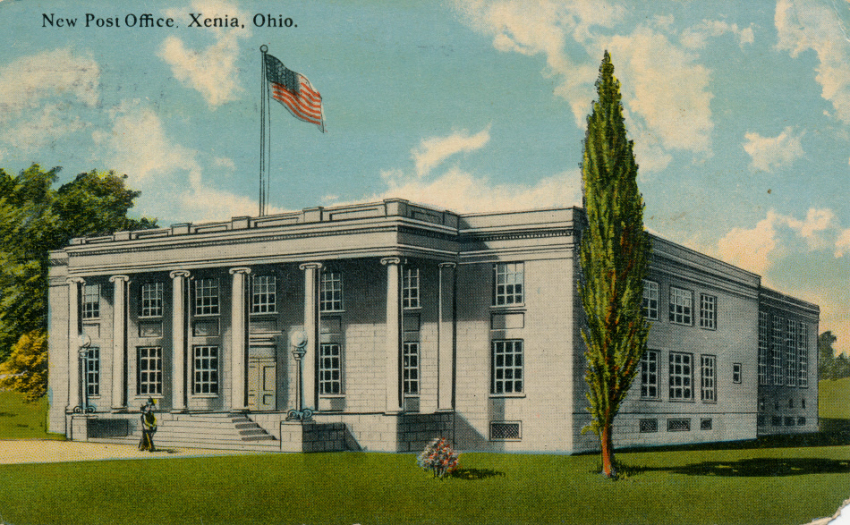 Xenia, Ohio Post Office Post Card