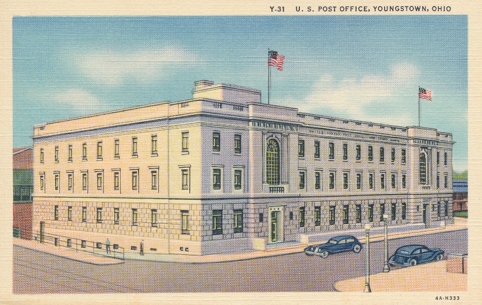 Youngstown, Ohio Post Office Post Card