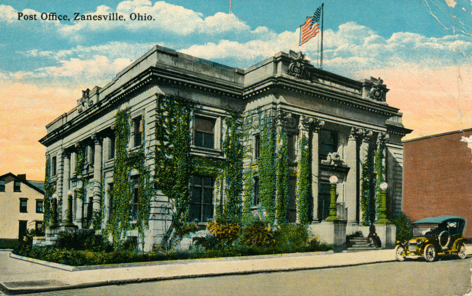 Zanesville, Ohio Post Office Post Card