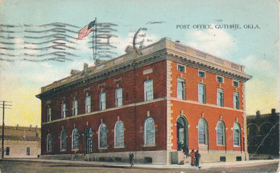 Guthrie, Oklahoma Post Office Post Card
