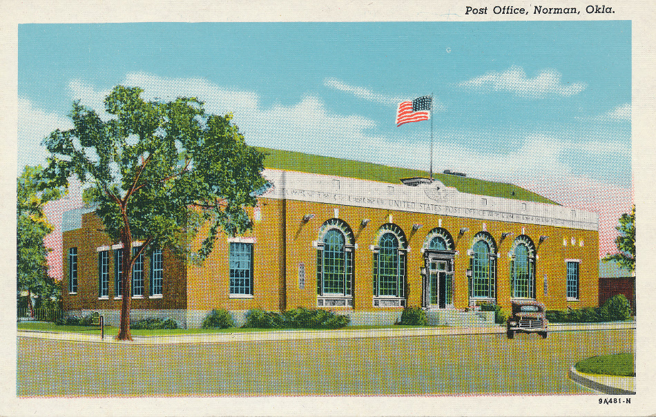 Norman, Oklahoma Post Office Post Card