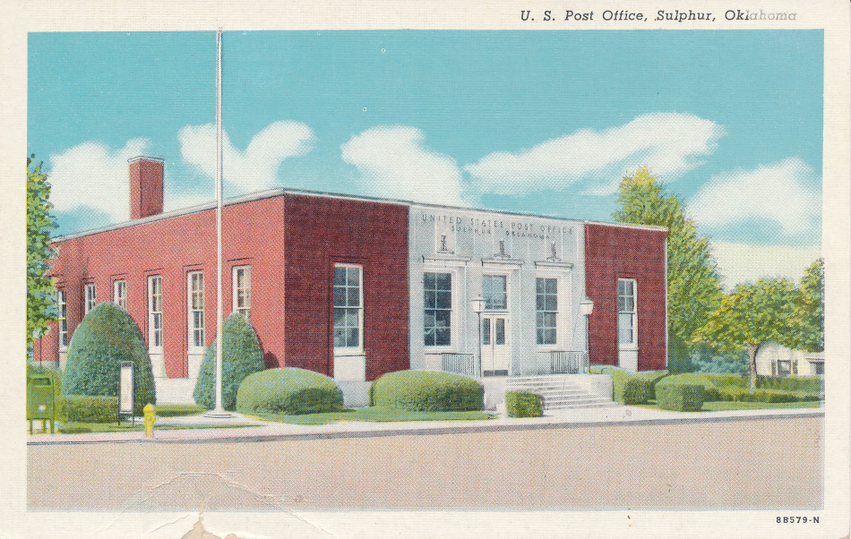 Sulphur, Oklahoma Post Office Post Card