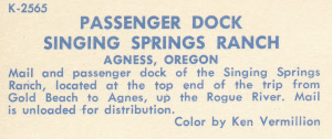 Agness, Oregon Post Office Post Card