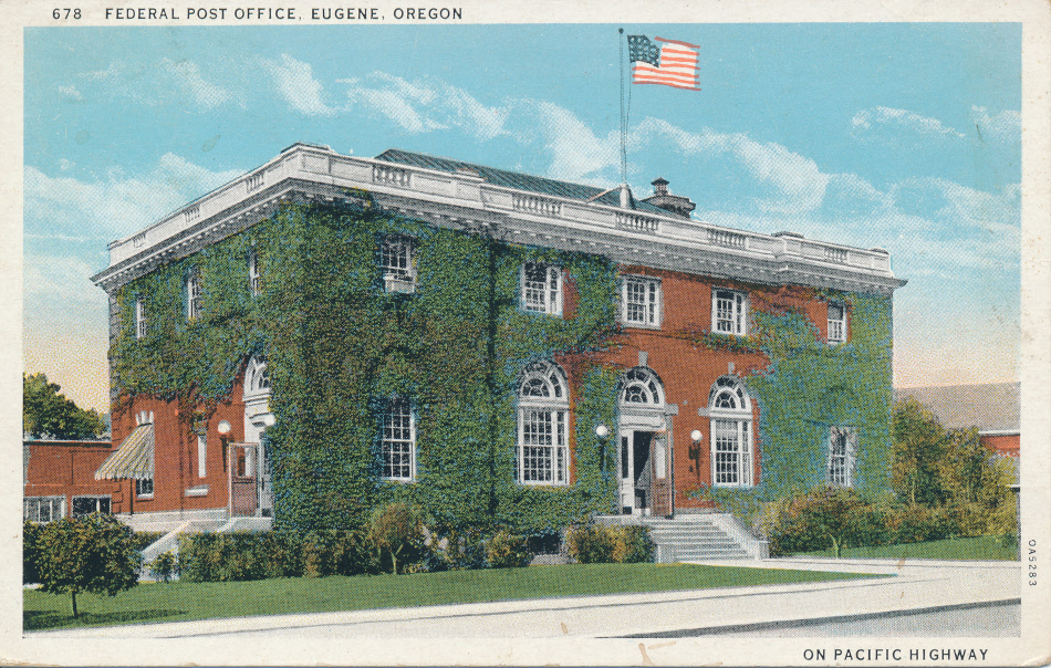 Eugene, Oregon Post Office Post Card