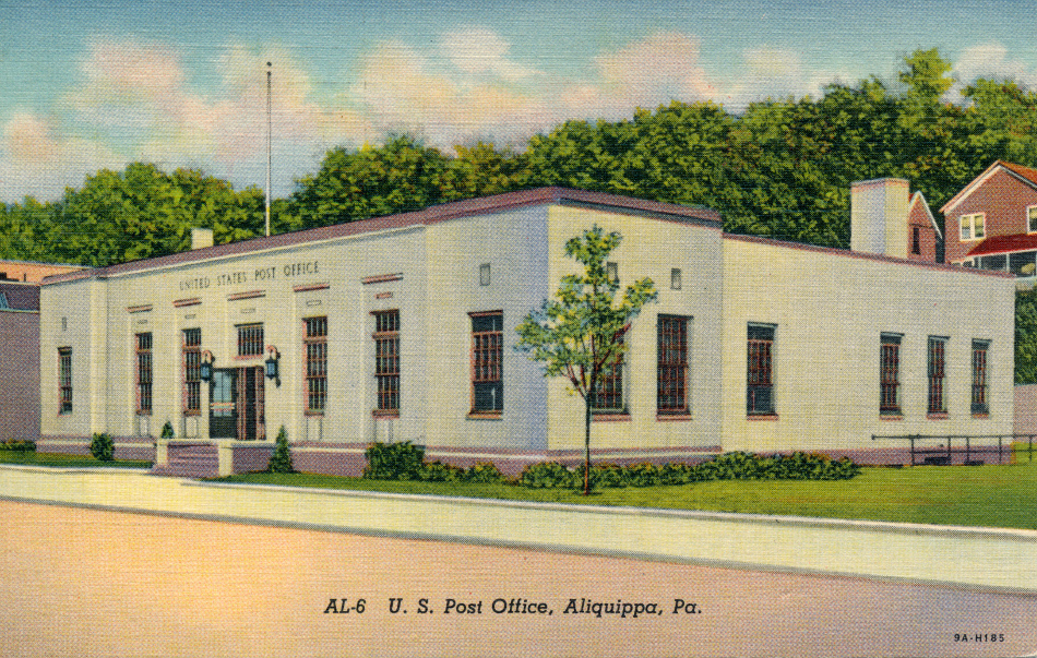Aliquippa, Pennsylvania Post Office Post Card
