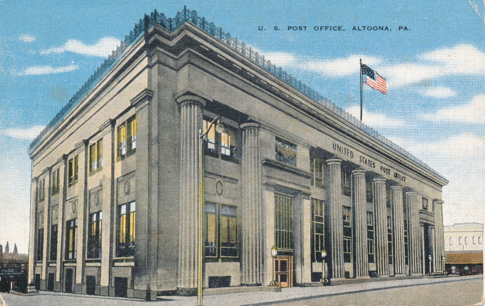 Altoona, Pennsylvania Post Office Post Card