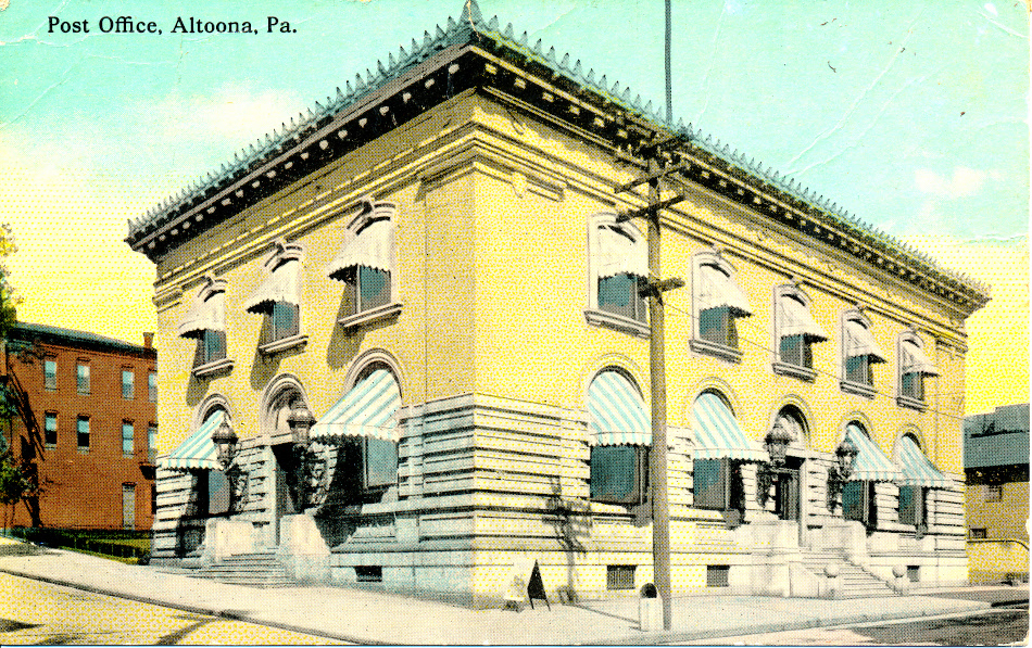 Altoona, Pennsylvania Post Office Post Card