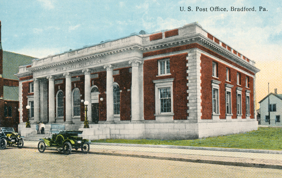 Bradford, Pennsylvania Post Office Post Card
