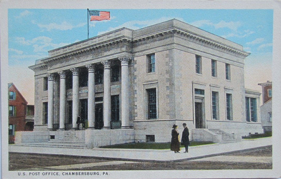 Chambersburg, Pennsylvania Post Office Post Card