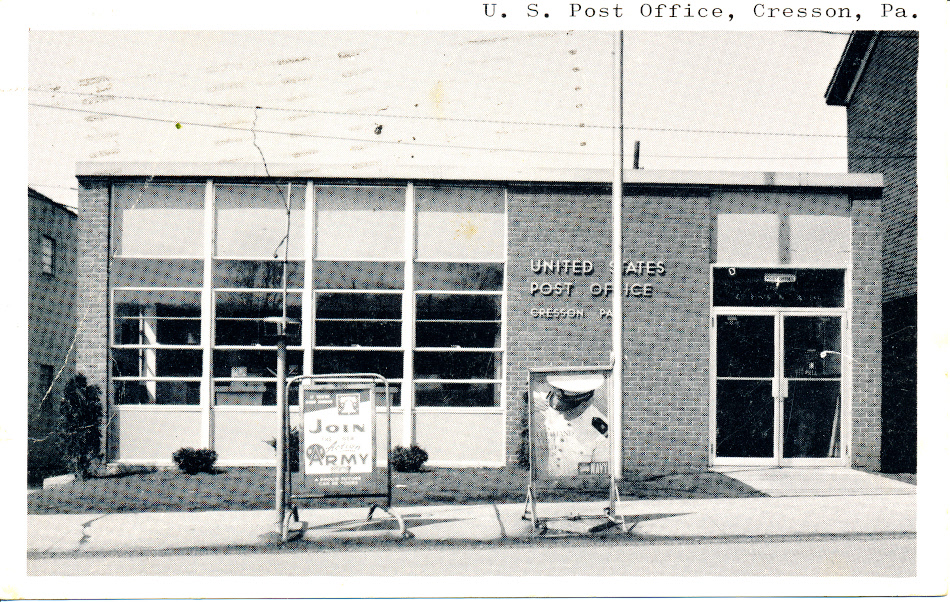 Cresson, Pennsylvania Post Office Post Card