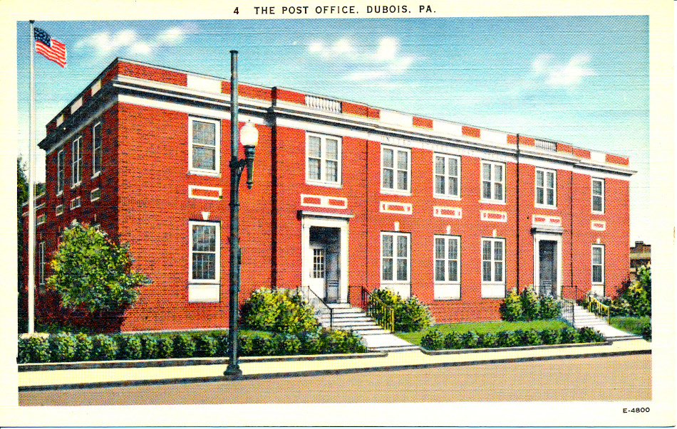 Dubois, Pennsylvania Post Office Post Card
