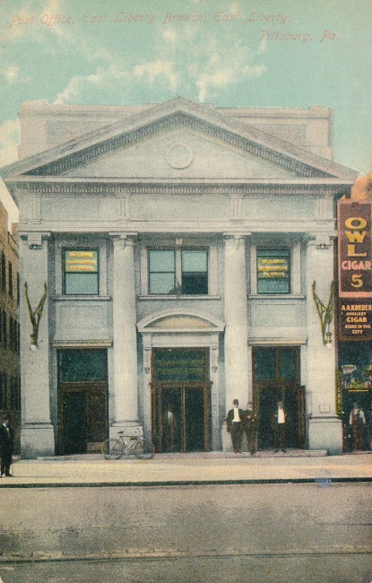 East Liberty, Pennsylvania Post Office Post Card