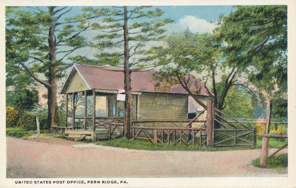 Fern Ridge, Pennsylvania Post Office Post Card