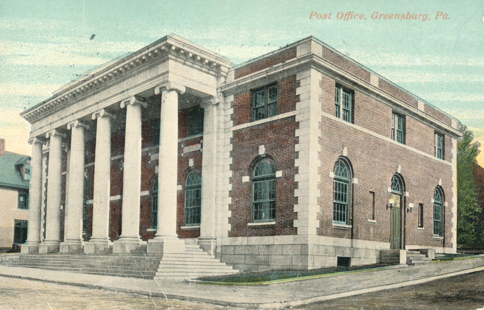 Greensburg, Pennsylvania Post Office Post Card