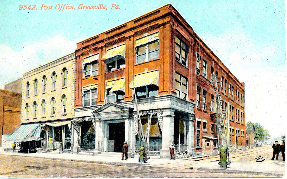 Greenville, Pennsylvania Post Office Post Card