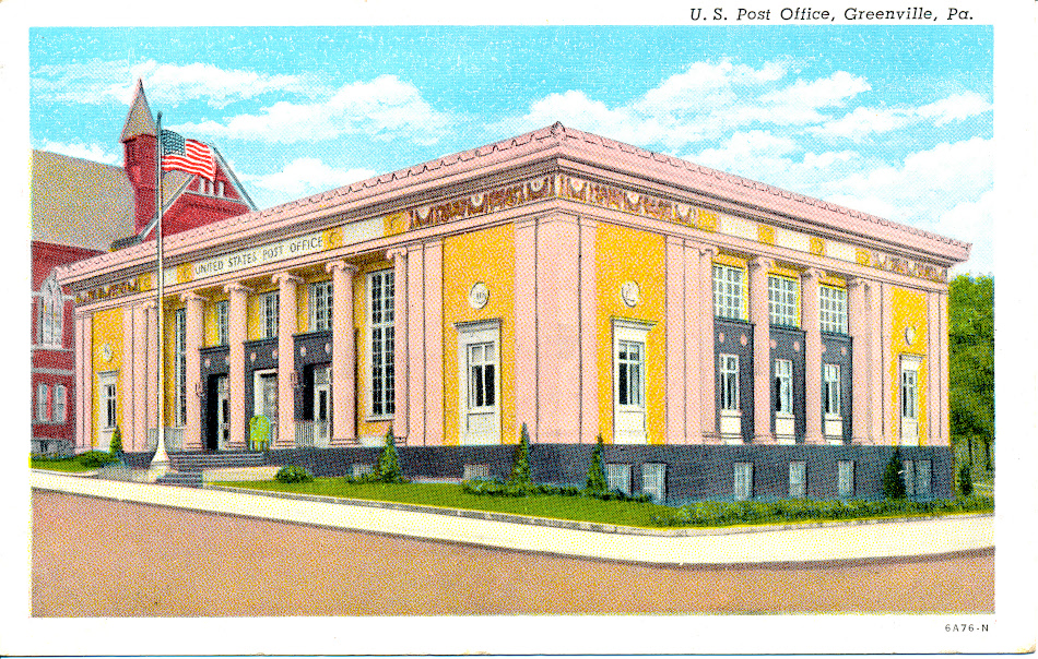 Greenvilleville, Pennsylvania Post Office Post Card