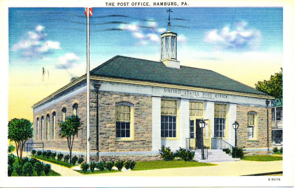 Hamburg, Pennsylvania Post Office Post Card