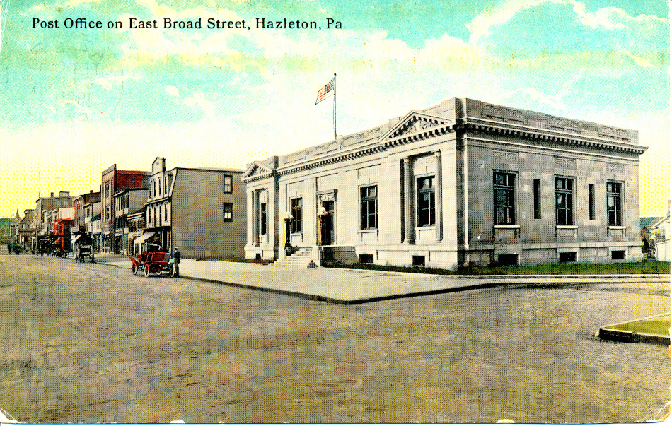 Hazelton, Pennsylvania Post Office Post Card