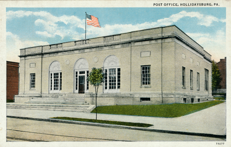 Hhollidaysburg, Pennsylvania Post Office Post Card