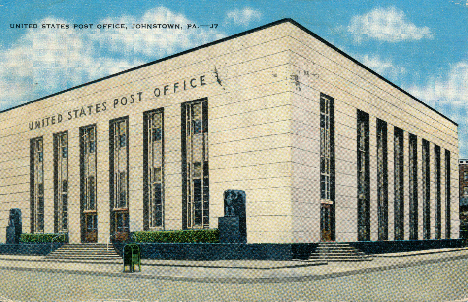 HJohnstown, Pennsylvania Post Office Post Card