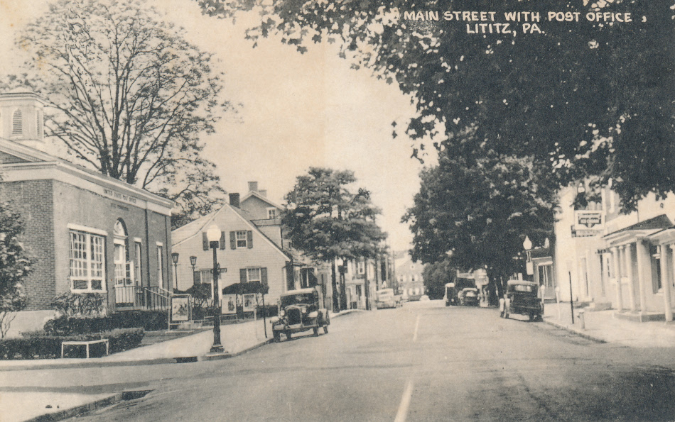 Lititz, Pennsylvania Post Office Post Card