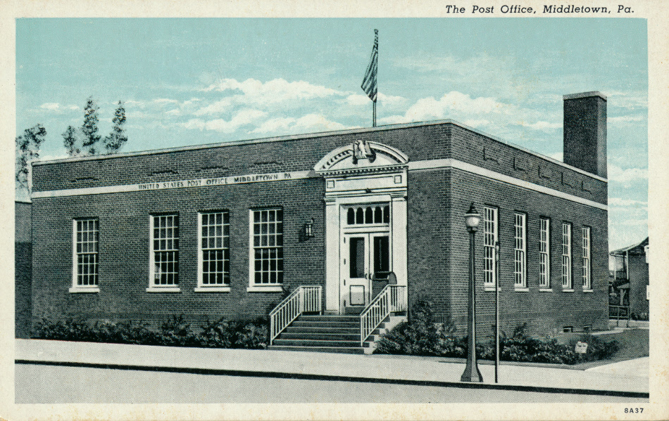 Middletown, Pennsylvania Post Office Post Card