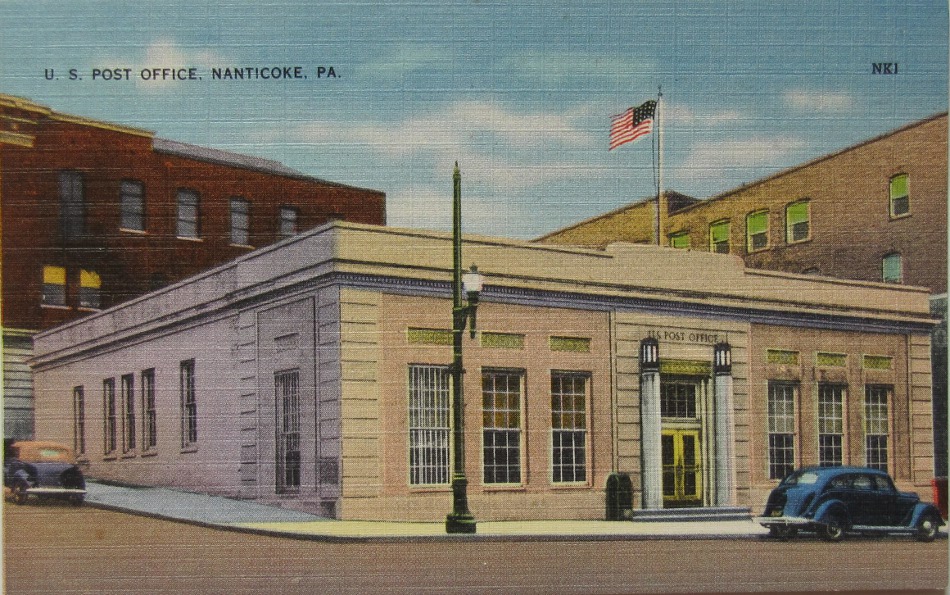 Nanticoke, Pennsylvania Post Office Post Card