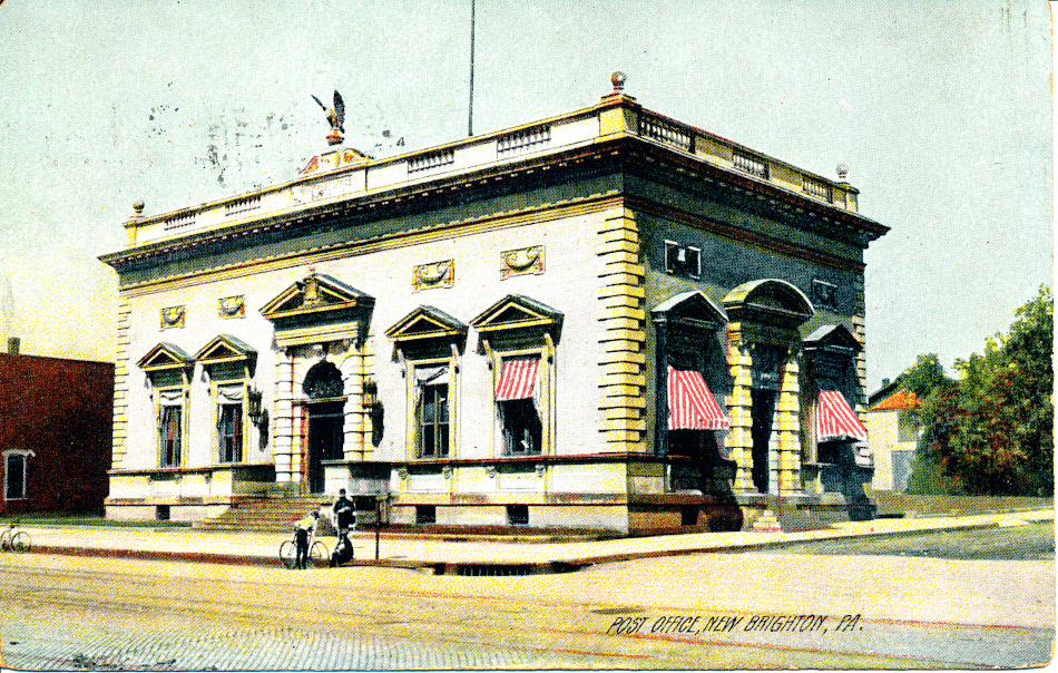 New Brighton, Pennsylvania Post Office Post Card
