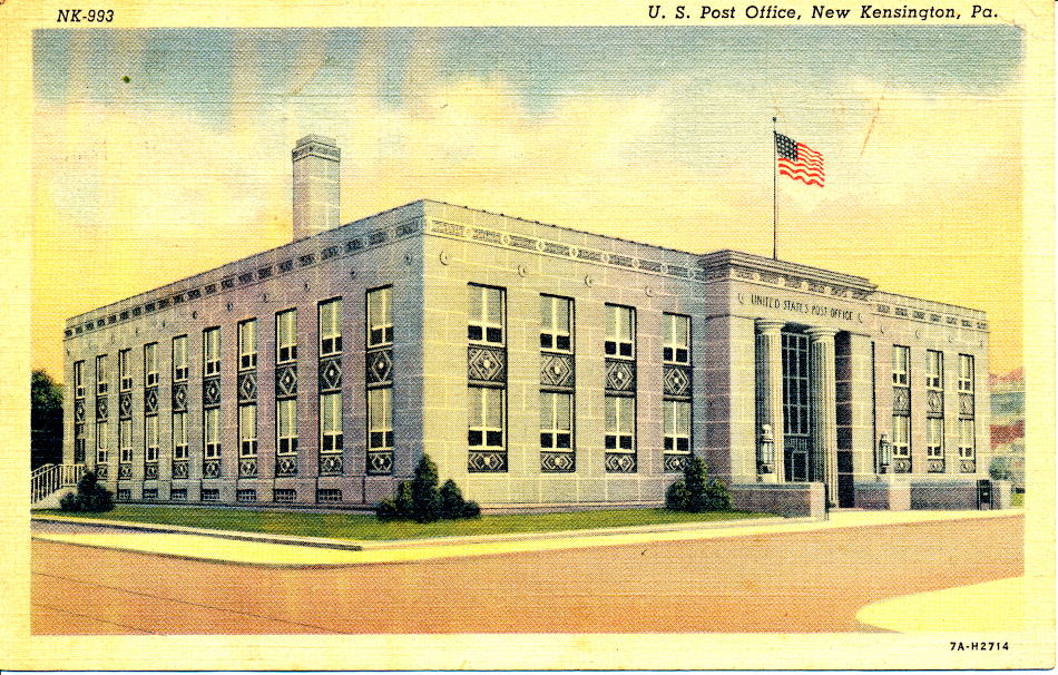 New Kensington, Pennsylvania Post Office Post Card