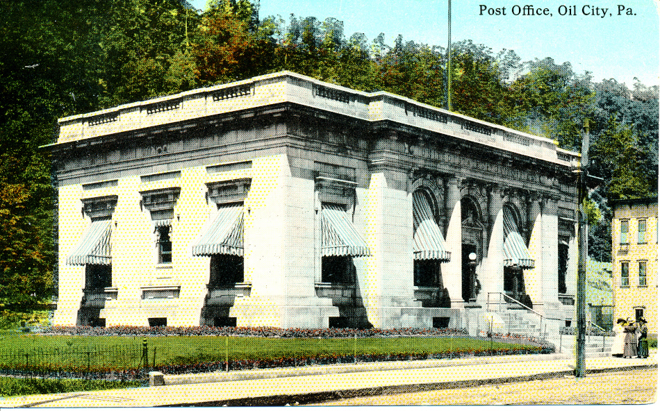 Oil City, Pennsylvania Post Office Post Card
