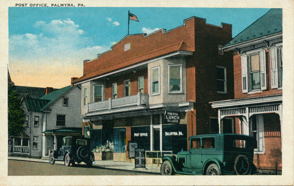Palmyra, Pennsylvania Post Office Post Card