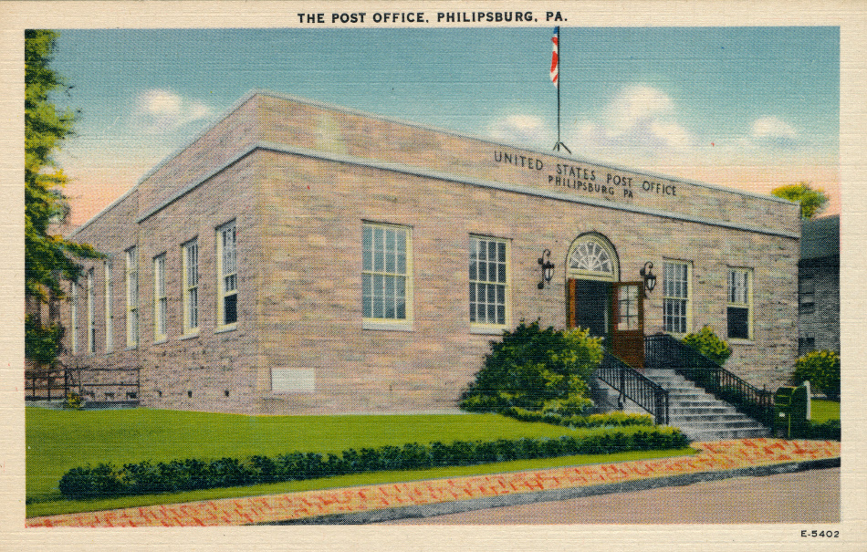 Philipsburg, Pennsylvania Post Office Post Card