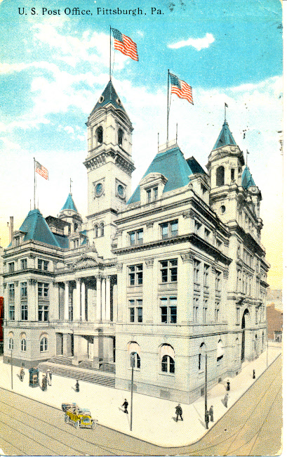 Pittsburg, Pennsylvania Post Office Post Card