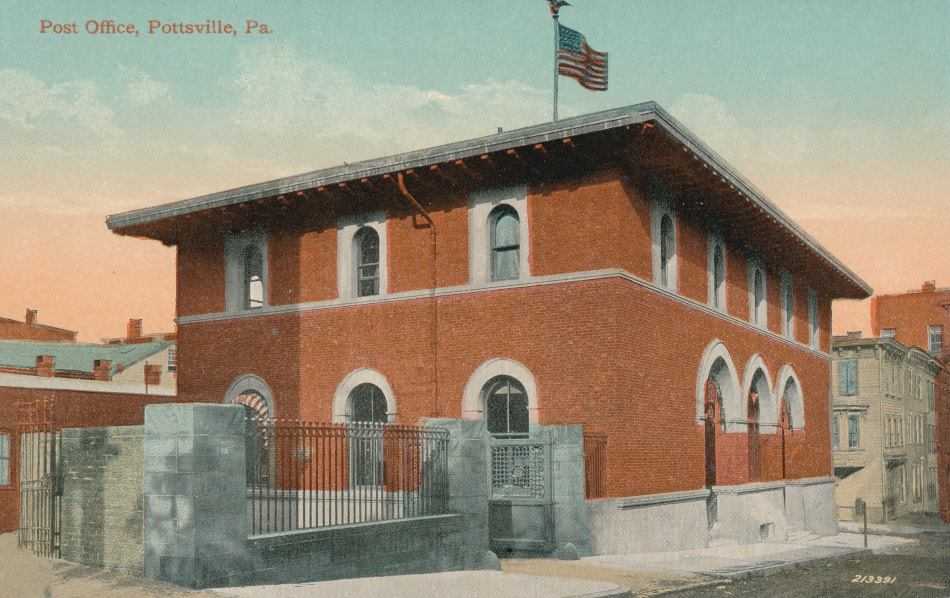 Pottsville, Pennsylvania Post Office Post Card