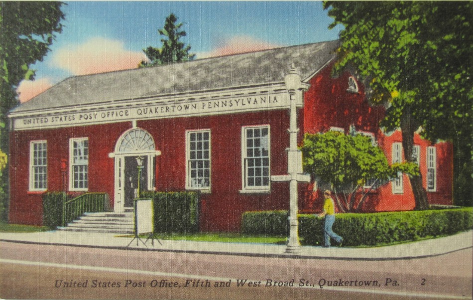 Quakertown, Pennsylvania Post Office Post Card
