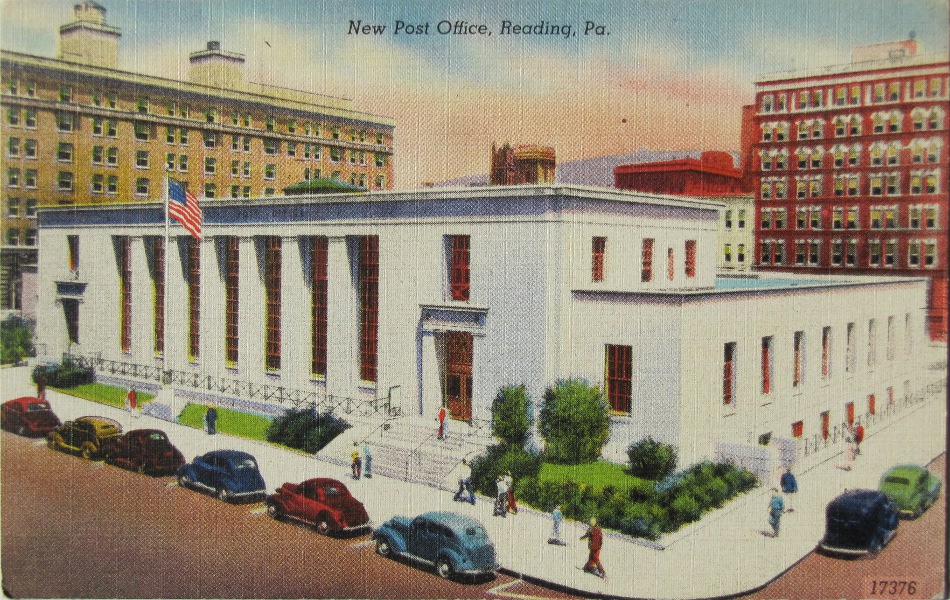 Reading, Pennsylvania Post Office Post Card