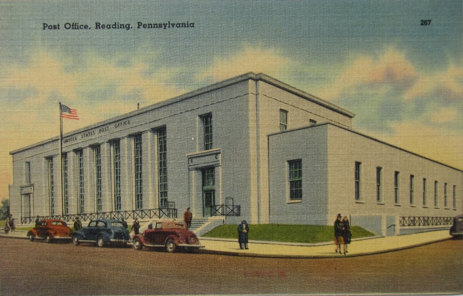 Reading, Pennsylvania Post Office Post Card