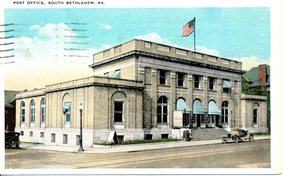 South Bethlehem, Pennsylvania Post Office Post Card
