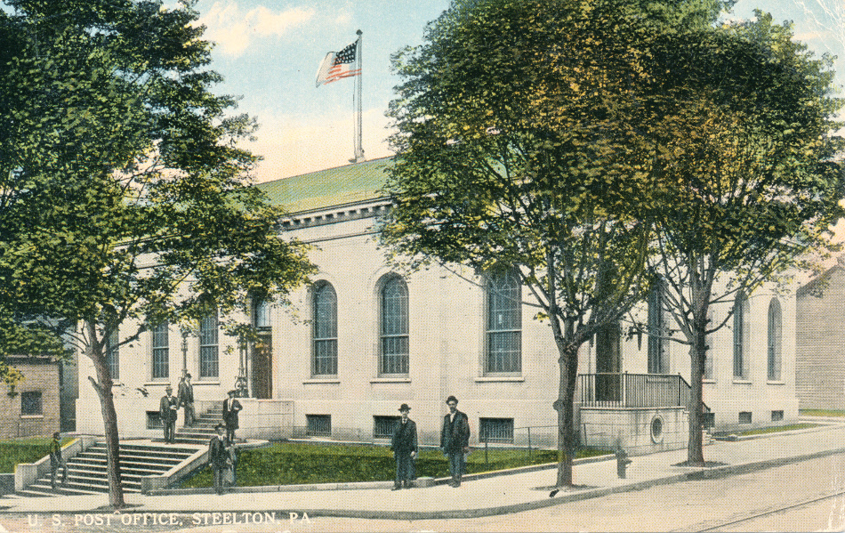 Steelton, Pennsylvania Post Office Post Card